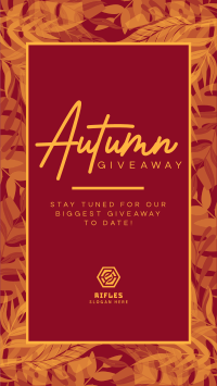 Leafy Fall Giveaway Facebook Story Design