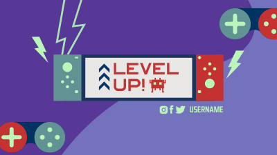 Gamer Level Up YouTube cover (channel art) Image Preview