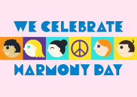 Tiled Harmony Day Postcard Image Preview