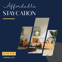 Affordable Staycation Instagram Post Design