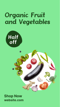 Organic Vegetables Market Facebook Story Design