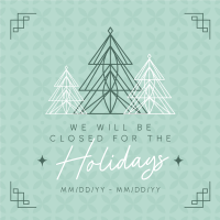 Ornamental Holiday Closing Linkedin Post Image Preview