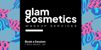 Glam Cosmetics Twitter Post Design