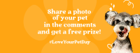Cute Pet Lover Giveaway Facebook cover Image Preview