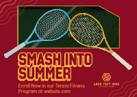 Retro Summer Fitness Postcard Design