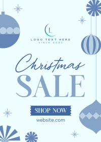 Ornamental Christmas Sale Poster Design
