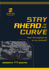 Race Car Podcast Poster Image Preview