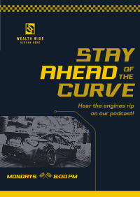 Race Car Podcast Poster Design