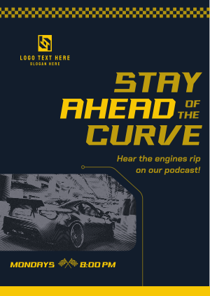 Race Car Podcast Poster Image Preview