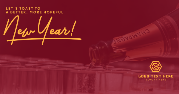 Hopeful New Year Toast Facebook Ad Design Image Preview