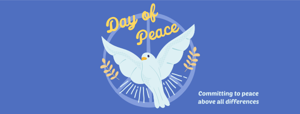 World Peace Dove Facebook Cover Design Image Preview