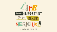 Life is Important Quote Video Image Preview