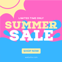 Summer Sale Splash Instagram Post Design