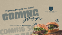 Burgers & More Coming Soon Facebook Event Cover Design