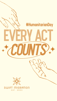 Handdrawn Humanitarian Day YouTube Short Image Preview