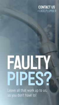 Faulty Pipes Facebook Story Design