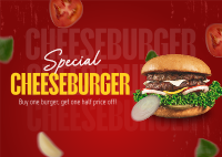 Special Cheeseburger Deal Postcard Image Preview