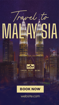 Travel to Malaysia Facebook Story Design