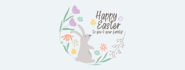 Easter Wreath Facebook Cover Design Image Preview