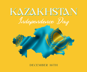 Kazakhstan Day Flag Facebook post Image Preview