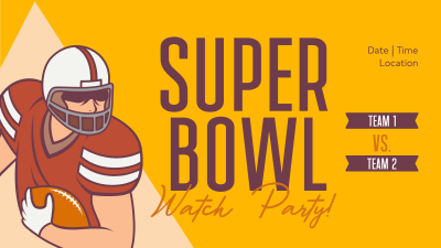 Super Bowl Night Live Facebook event cover Image Preview