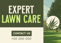 Minimalist Lawn Care Experts Postcard Design