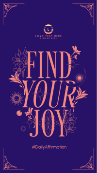 Celestial Find Joy Quote Facebook Story Preview