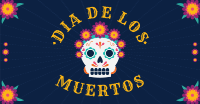 Blooming Floral Day of the Dead Facebook ad Image Preview