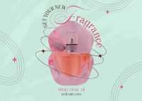 Elegant New Perfume Postcard Image Preview