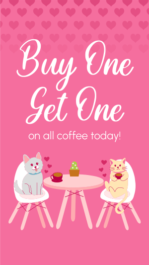 Pet Cafe Valentine Facebook story Image Preview