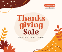 Thanksgiving Flash Sale Facebook Post Design