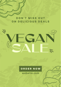 Trendy Open Vegan Restaurant Poster Design