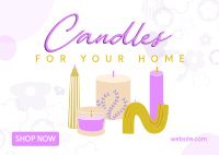 Fancy Candles Postcard Image Preview