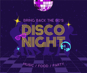 80s Disco Party Facebook post Image Preview