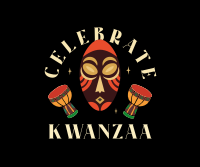 Kwanzaa African Mask  Facebook Post Design