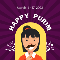 Girl Attending Purim Instagram post Image Preview