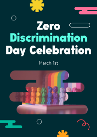 Playful Zero Discrimination Celebration Flyer Design