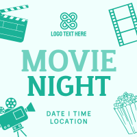 Cinema Movie Night Linkedin Post Design