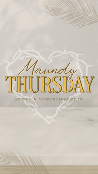 Minimalist Maundy Thursday TikTok Video Design