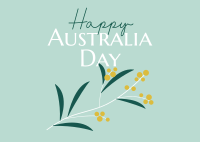 Golden Wattle  for Aussie Day Postcard Design
