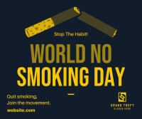 World No Smoking Day Facebook Post Design