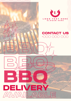 Unique BBQ Delivery Flyer Image Preview