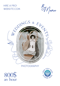Wedding Photographer Rates Poster Design