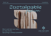 Elegant Minimalist Sustainable Fashion Postcard Design