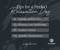 Tips for Relaxation Facebook Post Design