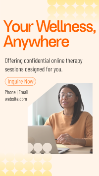 Wellness Online Therapy TikTok Video Design