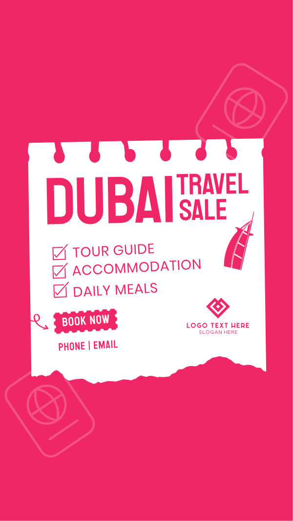 Dubai Travel Destination Instagram Story Design Image Preview