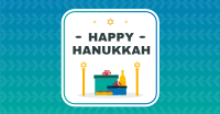 Hanukkah Gradient Pattern Facebook ad Image Preview