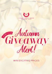 Autumn Giveaway Alert Poster Design