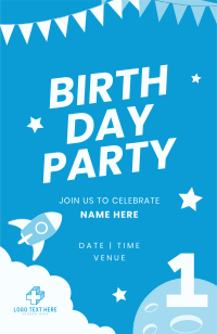 First Birthday Bash Invitation Preview